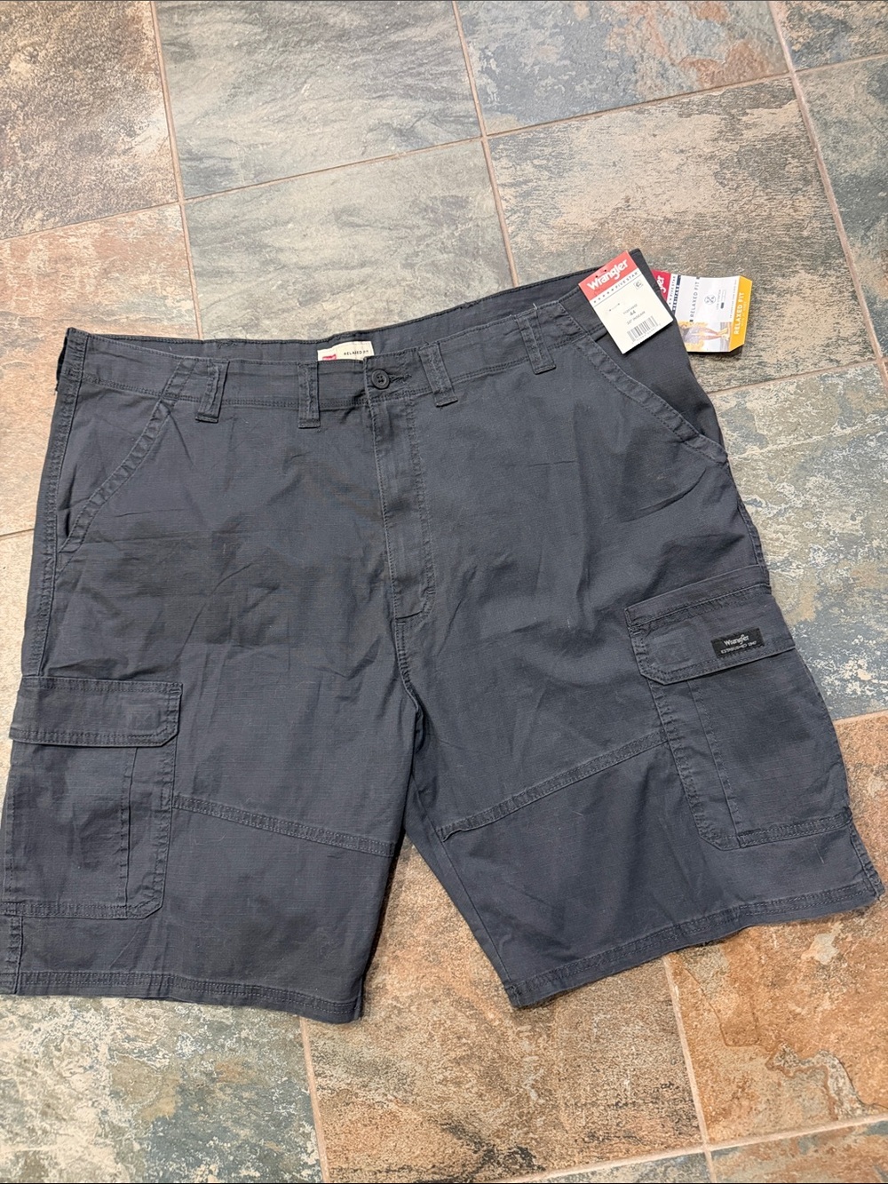 Wrangler Men's Cargo Shorts - Charcoal Gray